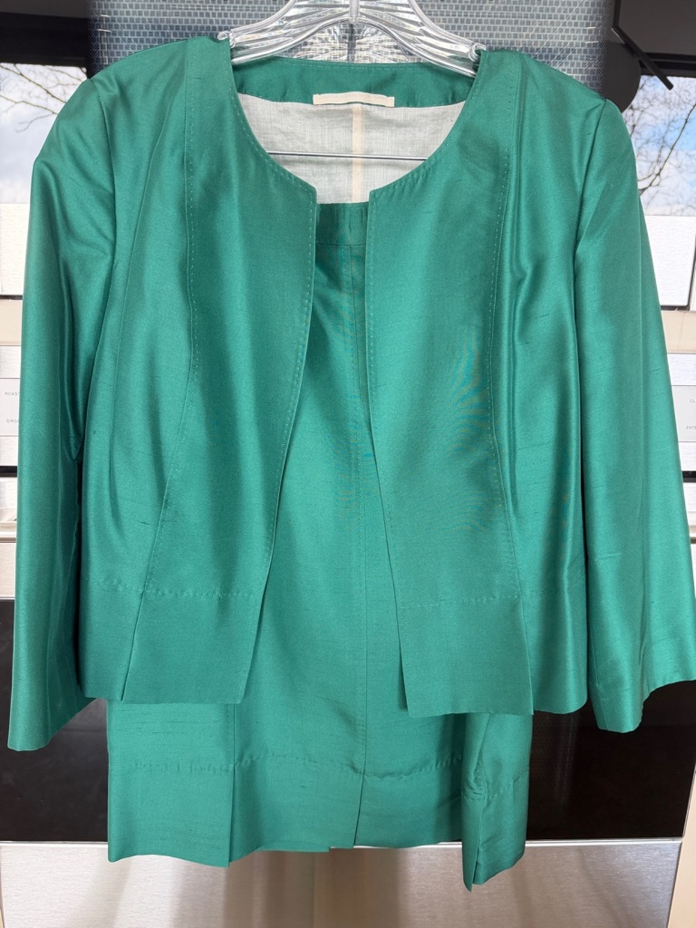 Brioni Emerald Green Luxury Fabric Jacket or Garment SILK